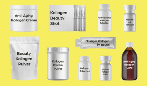 Flüssiges Collagen vs. Collagen-Pulver, Tabletten, Injektionen und Cremes: Wie wird Collagen am besten aufgenommen?